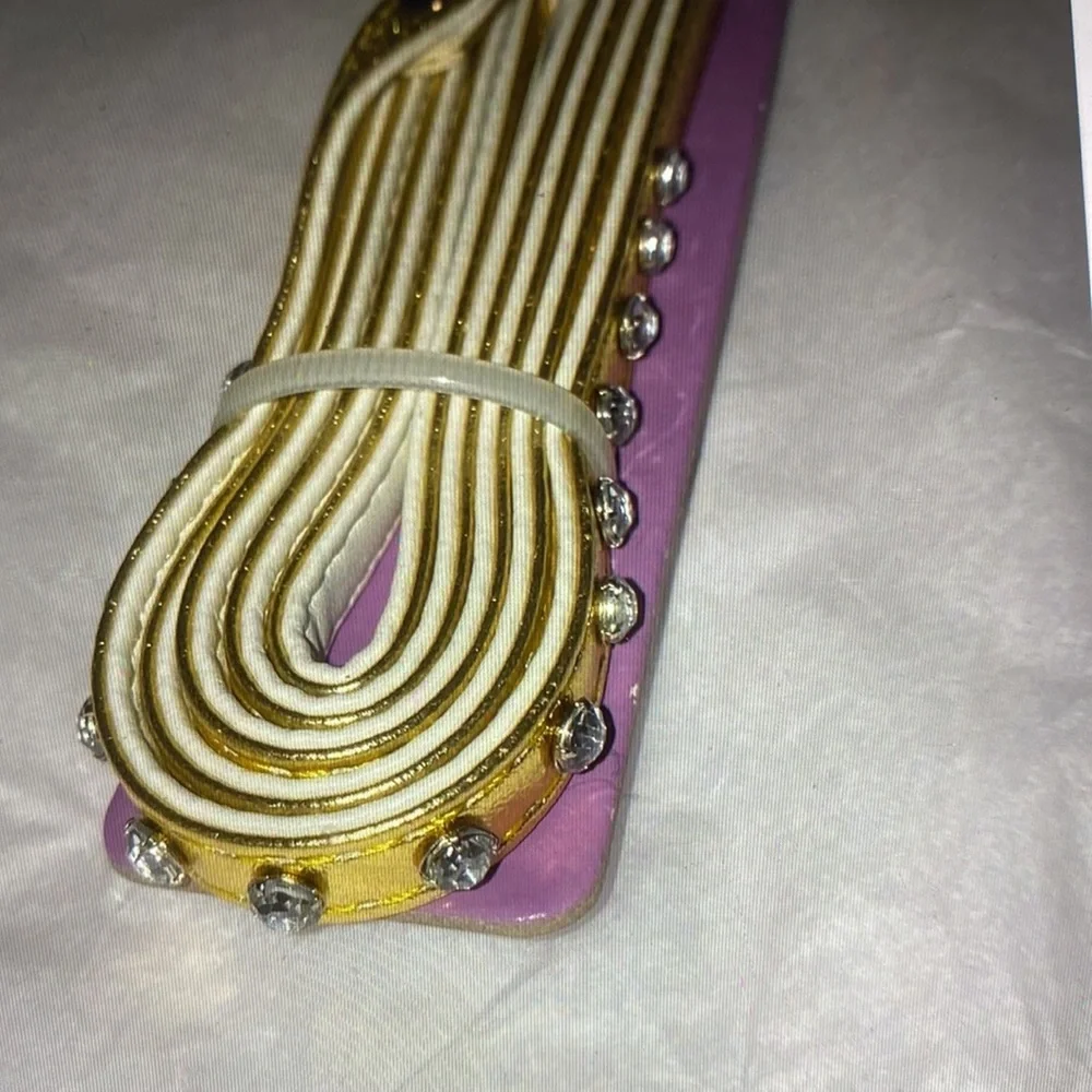 New dog leash gold rhinestone small dog.